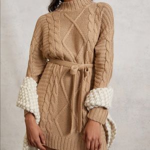 HP! Amadi from Anthropologie Golden Sweater Dress